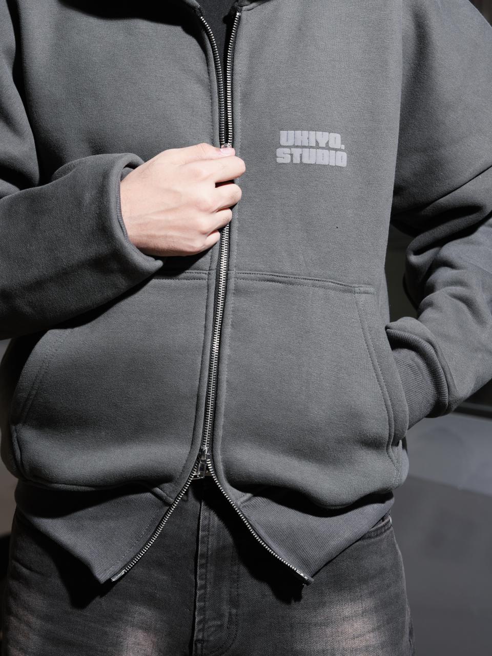 Dark Grey Zipper